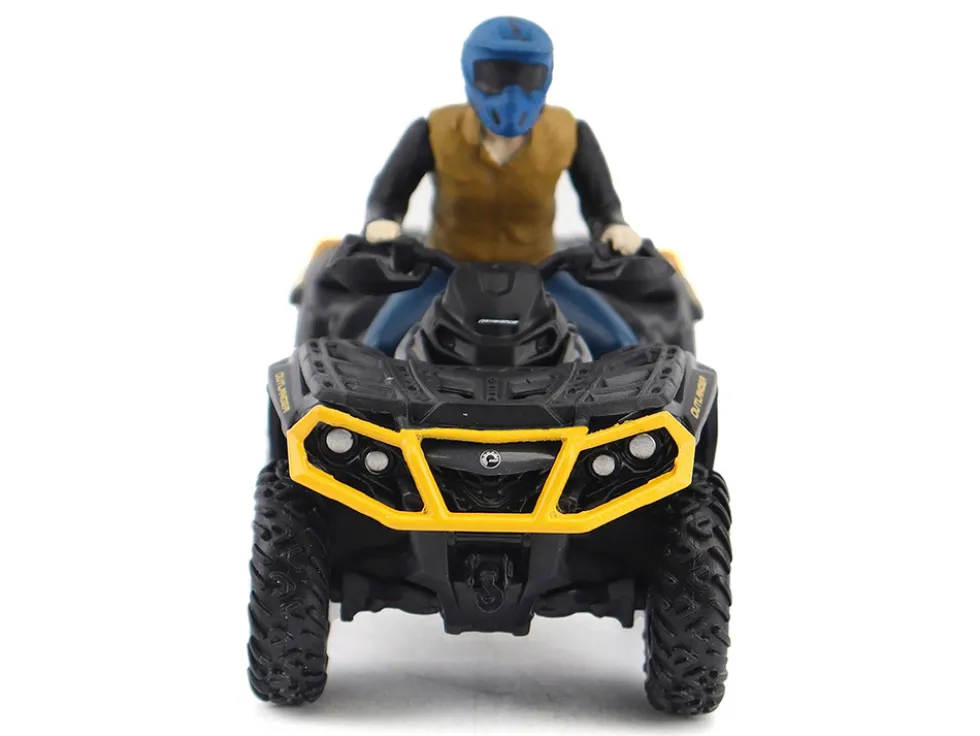 Can-Am Outlander XT-P 1000R ATV Iron Gray and Neo Yellow with Driver Figure 1/32 Diecast Model by BRP Models