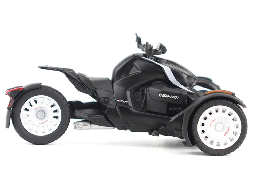 Can-Am Ryker Rally 3-Wheel Motorcycle Ghost Black 1/32 Diecast Model by BRP Models