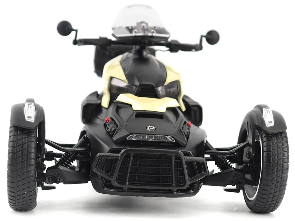 Can-Am Ryker Rally 3-Wheel Motorcycle Sand Storm and Black 1/12 Diecast Model by BRP Models