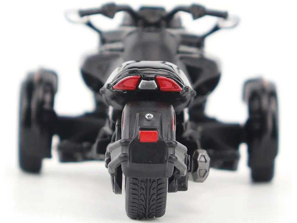 Can-Am Spyder F3 3-Wheel Motorcycle Steel Black Metallic 1/32 Diecast Model by BRP Models