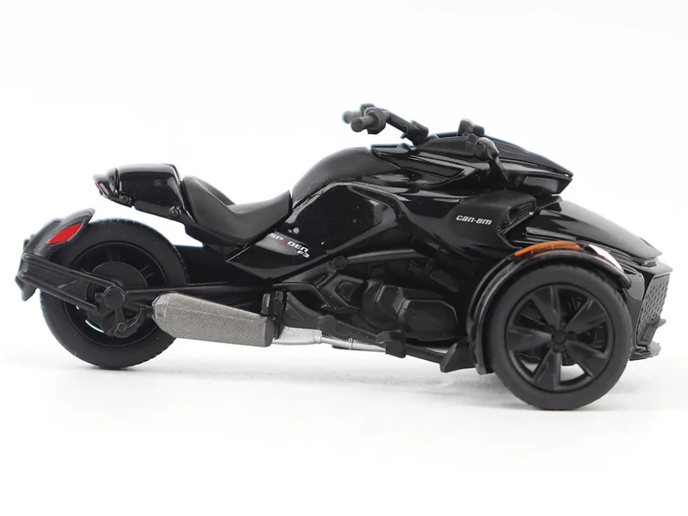 Can-Am Spyder F3 3-Wheel Motorcycle Steel Black Metallic 1/32 Diecast Model by BRP Models