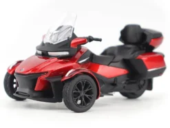 Can-Am Spyder RT Limited 3-Wheel Motorcycle Deep Marsala Red Metallic with Driver Figure 1/32 Diecast Model by BRP Models