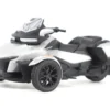 Can-Am Spyder RT 3-Wheel Motorcycle Hyper Silver Metallic with Driver Figure 1/32 Diecast Model by BRP Models