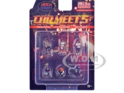 Car Meet 5 6 piece Diecast Figure Set Limited Edition for 1/64 Scale Models by American Diorama