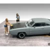 Car Wash Girls Set 2 Jessica and Jennifer 2 Piece Figure Set for 1/43 Scale Models American Diorama 38356