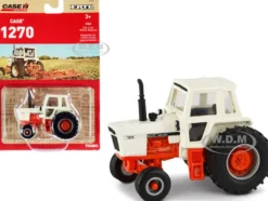 Case 1270 Agri King Tractor Cream Orange Case IH Agriculture Series 1/64 Diecast Model ERTL TOMY 44228