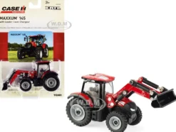 Case IH Maxxum 145 Tractor Front Loader Red Black Case IH Agriculture Series 1/64 Diecast Model ERTL TOMY 44148