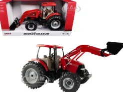 Case IH MXU135 Maxxum Tractor with LX156 Loader Red "Case IH Agriculture" Series 1/16 Diecast Model by ERTL TOMY