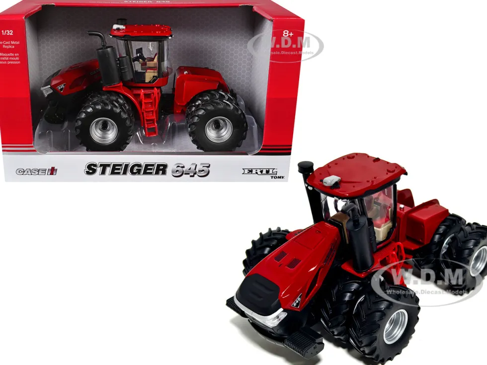 Case IH Steiger 645 Tractor with Dual Wheels Red 1/32 Diecast Model by ERTL TOMY