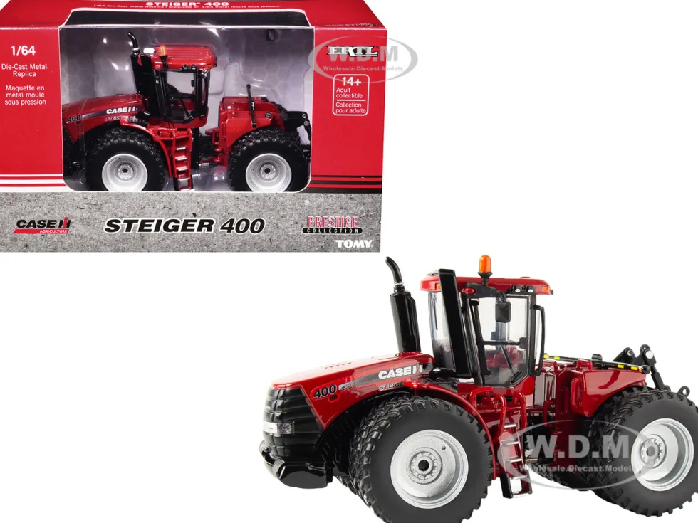 Case IH Steiger 400 Tractor with Dual Wheels Red "Prestige Collection" "Case Agriculture" Series 1/64 Diecast Model by ERTL TOMY