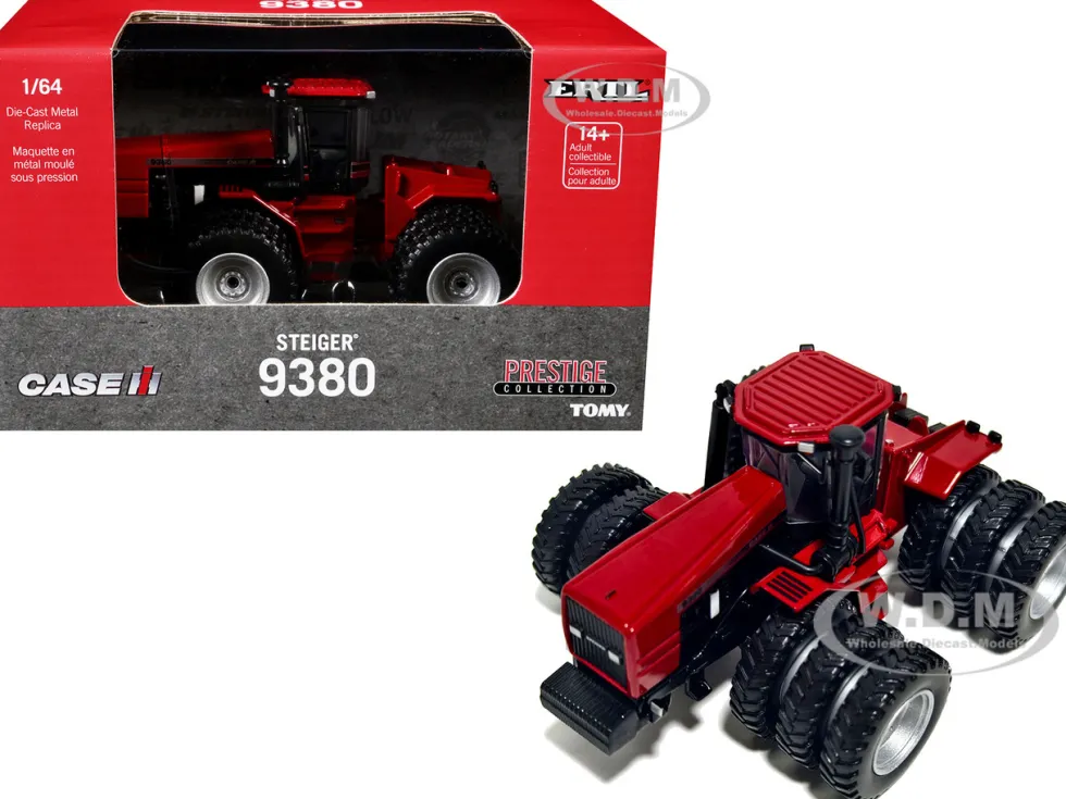 Case IH Steiger 9380 Tractor with Triple Wheels Red "Prestige Collection" Series 1/64 Diecast Model by ERTL TOMY