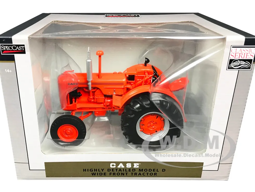 Case Model D Wide Front Tractor Orange Classic Series 1/16 Diecast Model SpecCast ZJD1901