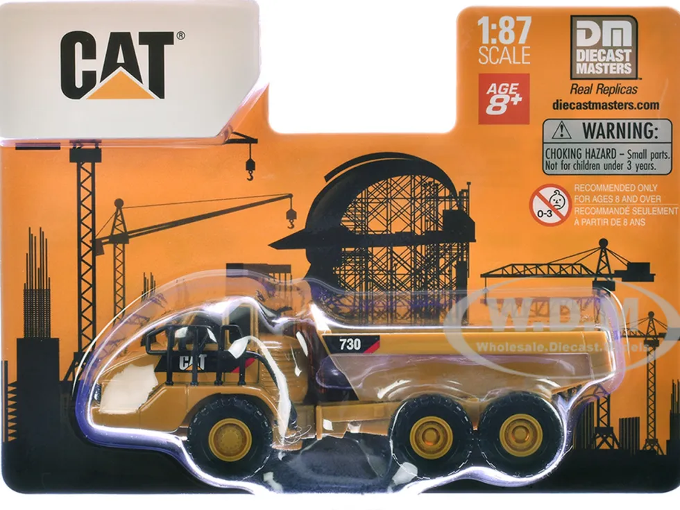 CAT Caterpillar 730 Articulated Truck Yellow 1/87 (HO) Diecast Model by Diecast Masters