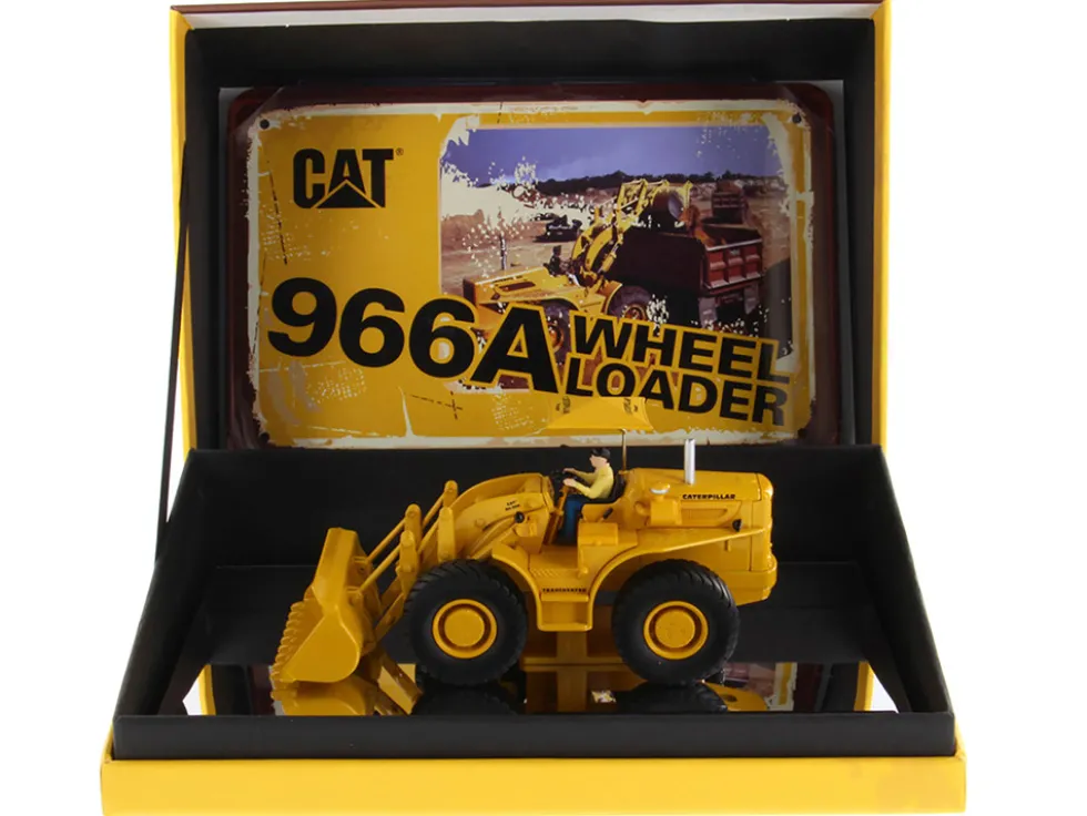 CAT Caterpillar 966A Wheel Loader Yellow Operator Vintage Series 1/50 Diecast Model Diecast Masters 85579