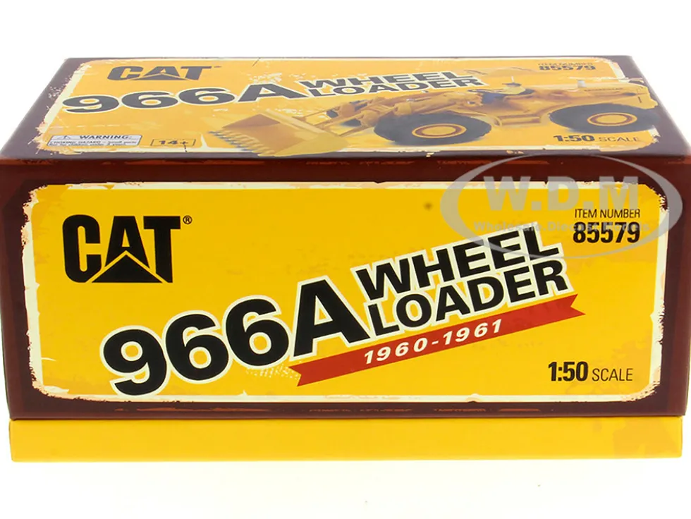 CAT Caterpillar 966A Wheel Loader Yellow Operator Vintage Series 1/50 Diecast Model Diecast Masters 85579