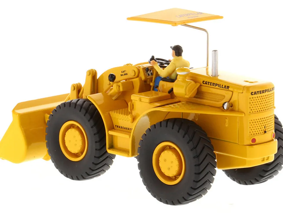 CAT Caterpillar 966A Wheel Loader Yellow Operator Vintage Series 1/50 Diecast Model Diecast Masters 85579