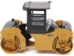 CAT Caterpillar CB 13 Tandem Vibratory Roller with Cab Yellow and Black 1/64 Diecast Model Diecast Masters 84641CS