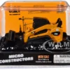 CAT Caterpillar 272C Compact Track Loader with Broom Yellow "Micro-Constructor" Series Diecast Model by Diecast Masters
