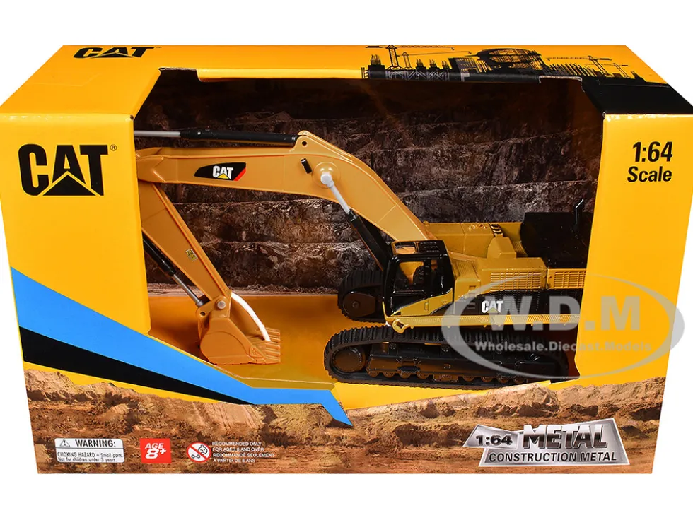 CAT Caterpillar 385C L Hydraulic Excavator Yellow 1/64 Diecast Model by Diecast Masters