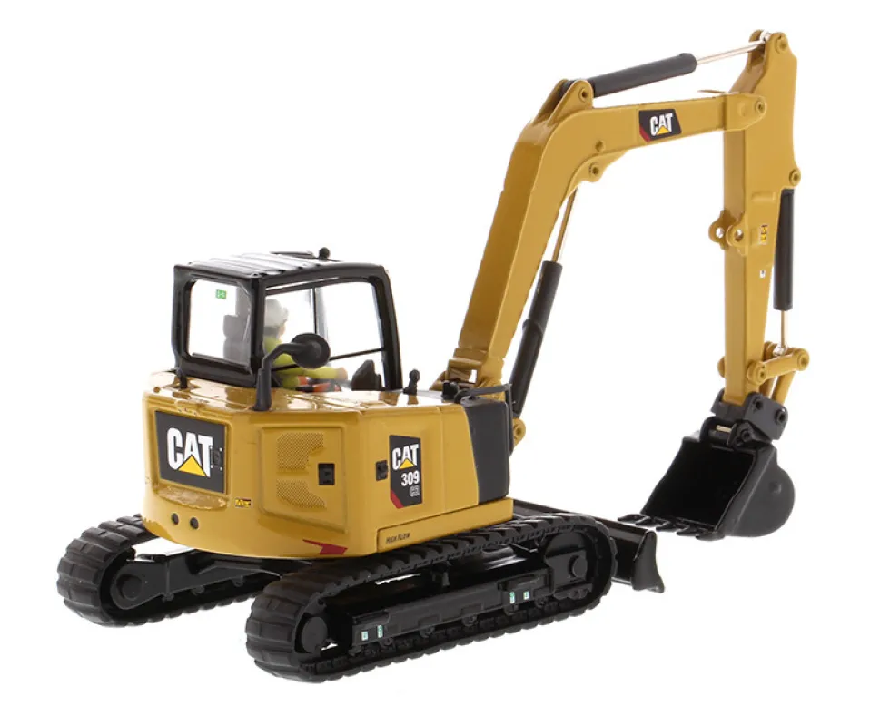 CAT Caterpillar 309 CR Next Generation Mini Hydraulic Excavator Work Tools Operator High Line Series 1/50 Diecast Model Diecast Masters 85592