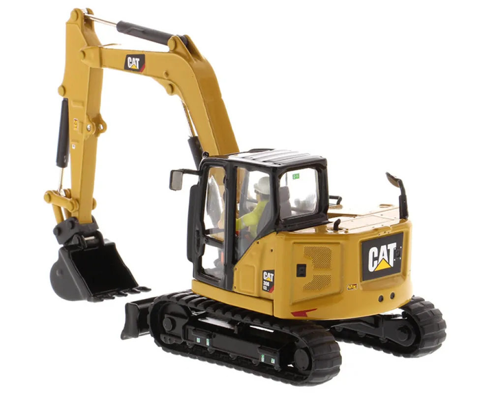 CAT Caterpillar 308 CR Next Generation Mini Hydraulic Excavator with Work Tools Operator High Line Series 1/50 Diecast Model Diecast Masters 85596