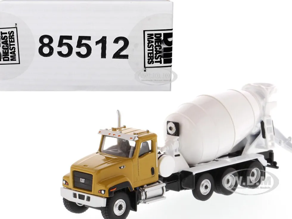 CAT Caterpillar CT681 Concrete Mixer Yellow White High Line Series 1/87 HO Diecast Model Diecast Masters 85512