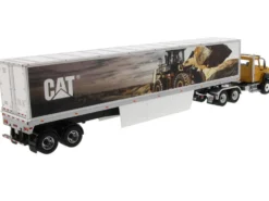 CAT Caterpillar CT660 Day Cab Caterpillar Mural Dry Van Trailer Transport Series 1/50 Diecast Model Diecast Masters 85666