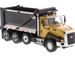 CAT Caterpillar CT660 SBFA Ox Bodies Stampede Dump Truck Yellow Black 1/50 Diecast Model Diecast Masters 85668