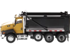 CAT Caterpillar CT660 SBFA Ox Bodies Stampede Dump Truck Yellow Black 1/50 Diecast Model Diecast Masters 85668