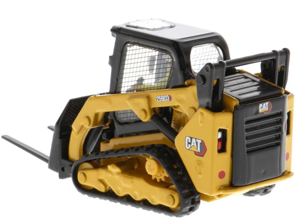 CAT Caterpillar 259D3 Compact Track Loader Work Tools Operator Yellow High Line Series 1/50 Diecast Model Diecast Masters 85677