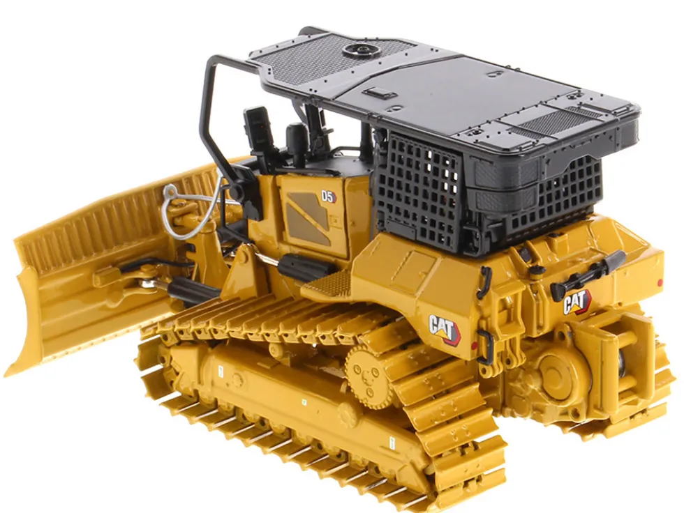 CAT Caterpillar D5 LGP Track Type Tractor Fire Dozer Yellow Operator High Line Series 1/50 Diecast Model Diecast Masters 85952
