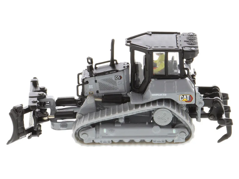 CAT Caterpillar D5 Track-Type Dozer "Centennial" Gray with Operator "High Line Series" 1/87 (HO) Diecast Model by Diecast Masters