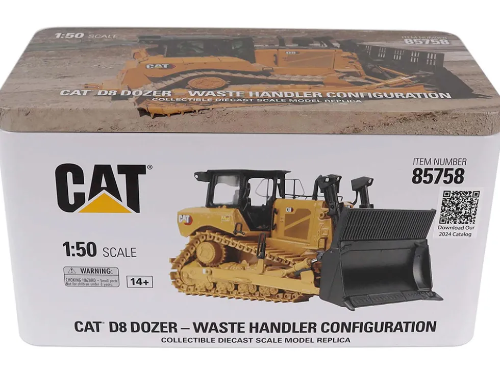 CAT Caterpillar D8 Track-Type Dozer (Waste Handler Configuration) Yellow "High Line" Series 1/50 Diecast Model by Diecast Masters