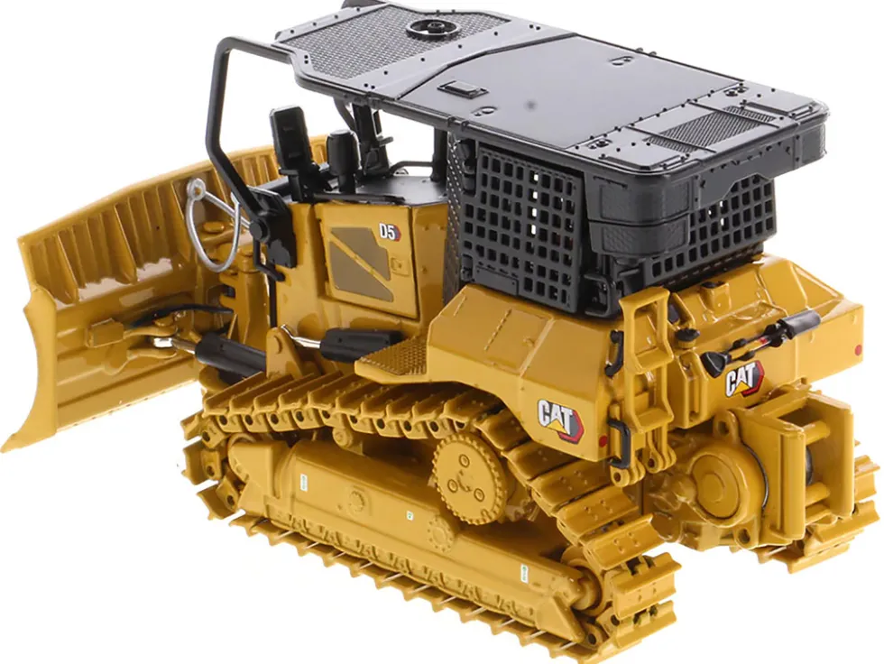 CAT Caterpillar D5 XR Fire Suppression Track Type Dozer Yellow High Line Series 1/50 Diecast Model Diecast Masters 85955