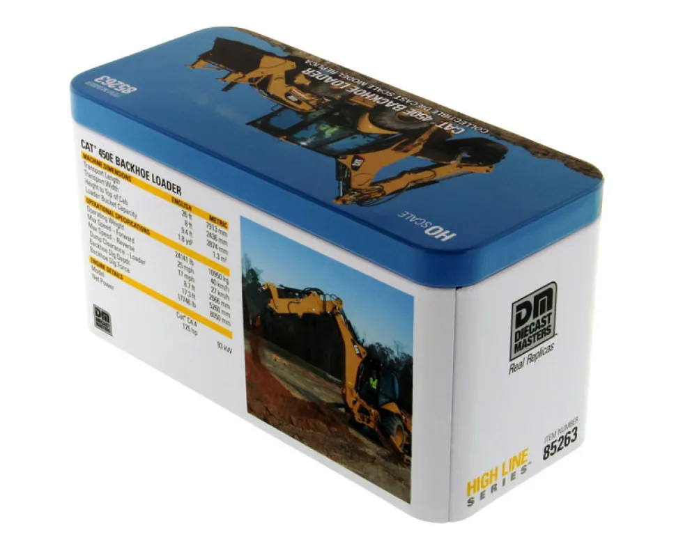 CAT Caterpillar 450E Backhoe Loader Operator High Line Series 1/87 HO Scale Diecast Model Diecast Masters 85263
