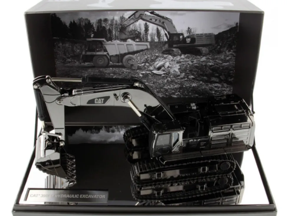 CAT Caterpillar 390F L Hydraulic Tracked Excavator Gunmetal Commemorative Series 1/50 Diecast Model Diecast Masters 85547