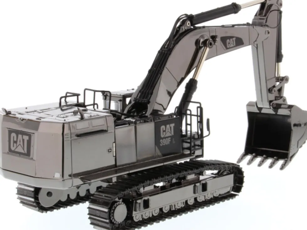 CAT Caterpillar 390F L Hydraulic Tracked Excavator Gunmetal Commemorative Series 1/50 Diecast Model Diecast Masters 85547
