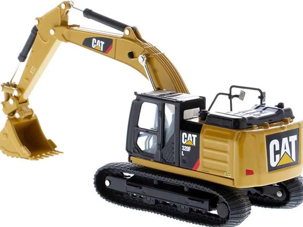 CAT Caterpillar 320F L Hydraulic Tracked Excavator 5 Work Tools Play & Collect! 1/64 Diecast Model Diecast Masters 85636
