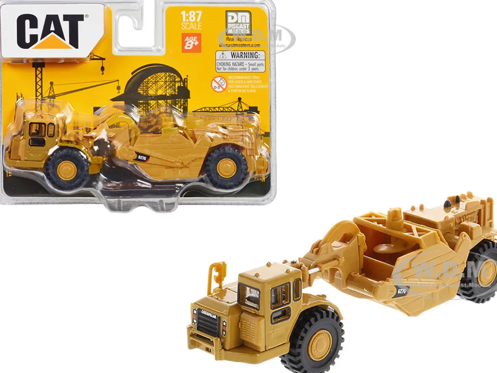 CAT Caterpillar 627G Auger Scraper Yellow 1/87 HO Diecast Model Diecast Masters 84405