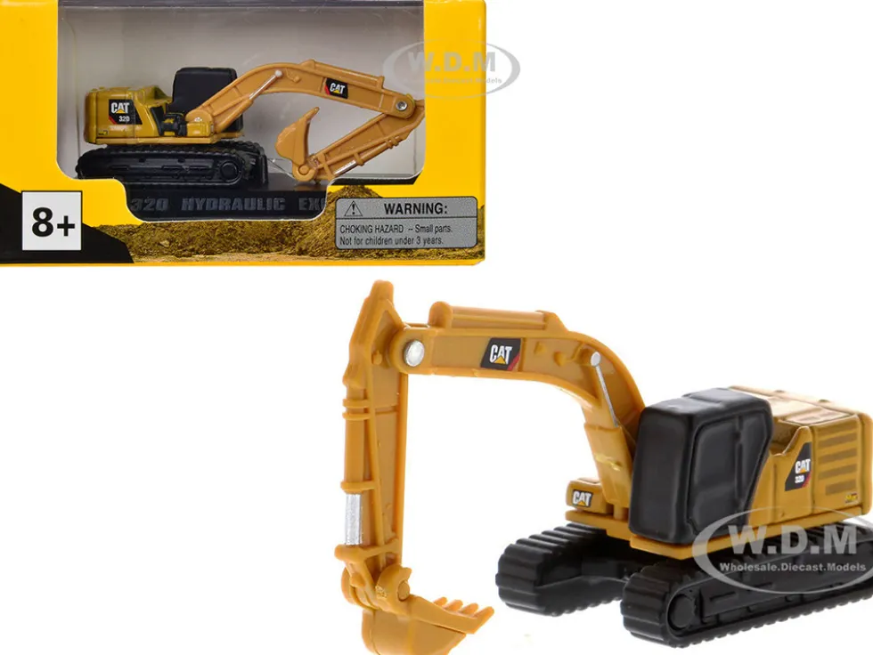 CAT Caterpillar 320 Hydraulic Excavator Yellow Micro Constructor Series Diecast Model Diecast Masters 85977DB