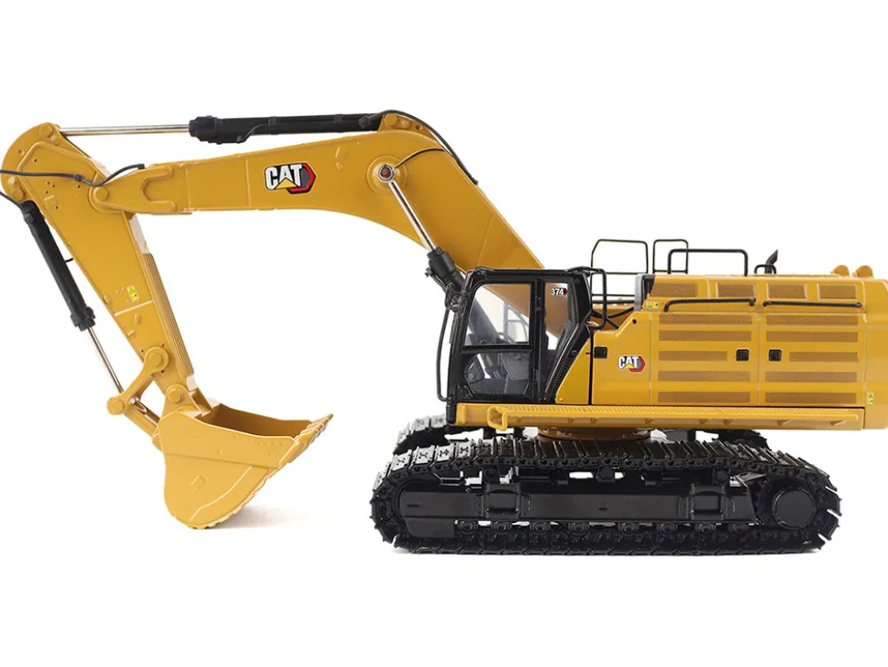 CAT Caterpillar 374 Hydraulic Excavator Yellow "High Line" Series 1/50 Diecast Model by Diecast Masters