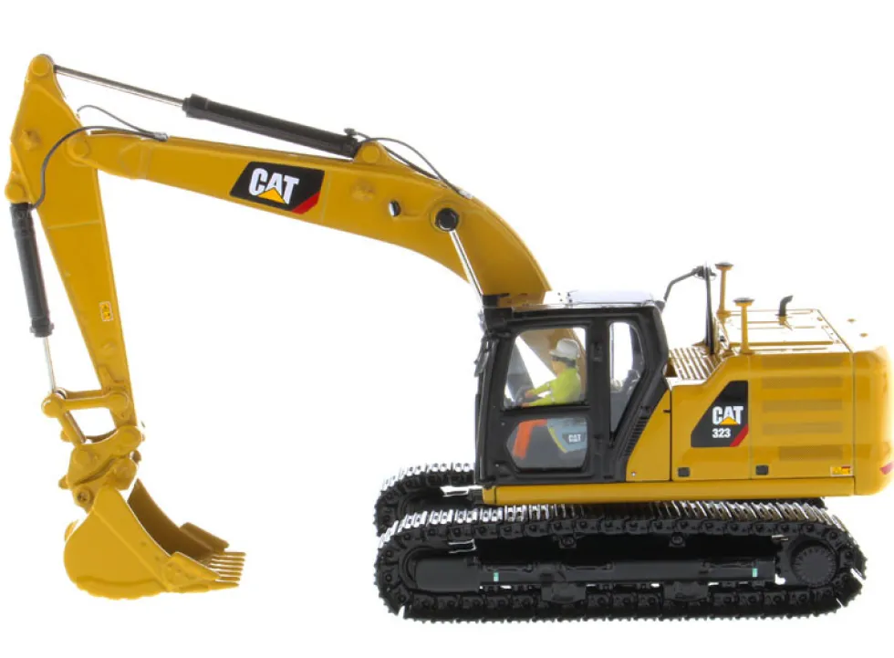 CAT Caterpillar 323 Hydraulic Excavator Operator Next Generation Design High Line Series 1/50 Diecast Model Diecast Masters 85571