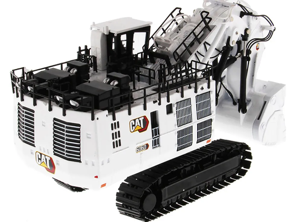 CAT Caterpillar 6060 Hydraulic Mining Front Shovel Coal Configuration White High Line Series 1/87 HO Diecast Model Diecast Masters 85653
