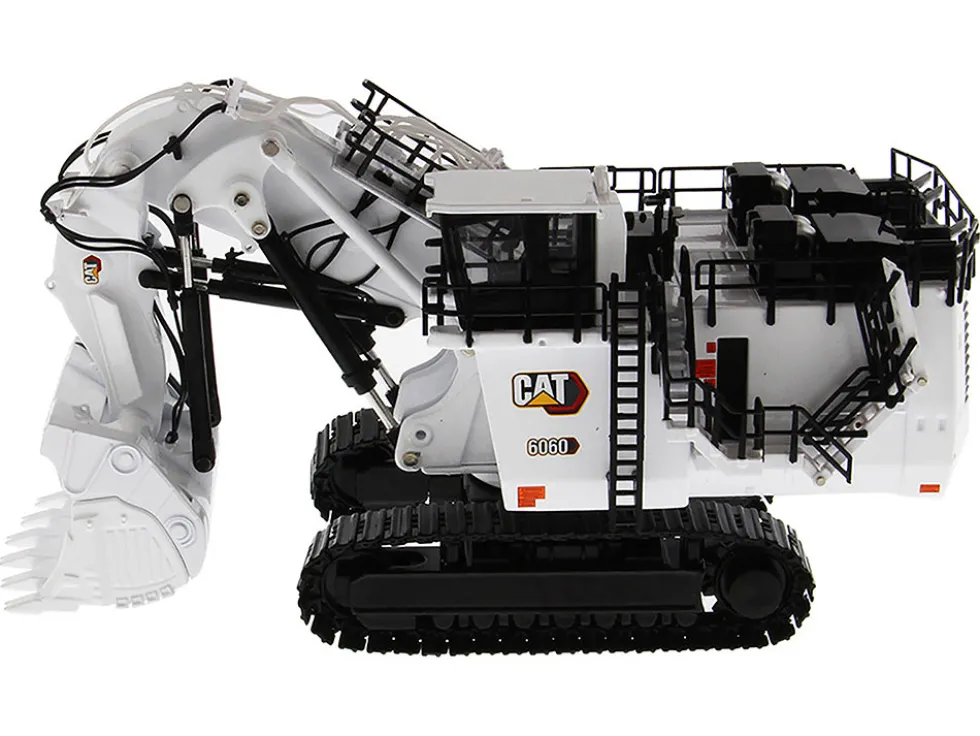 CAT Caterpillar 6060 Hydraulic Mining Front Shovel Coal Configuration White High Line Series 1/87 HO Diecast Model Diecast Masters 85653
