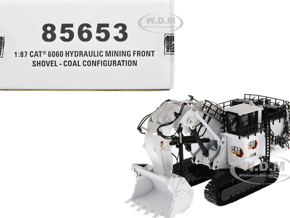 CAT Caterpillar 6060 Hydraulic Mining Front Shovel Coal Configuration White High Line Series 1/87 HO Diecast Model Diecast Masters 85653