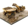 CAT Caterpillar 994K Wheel Loader and 797 Mining Truck Yellow (Weathered) Set of 2 Pieces "Weathered Series" 1/125 Diecast Model by Diecast Masters