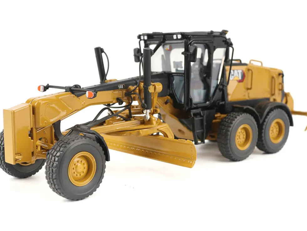 CAT Caterpillar 140 LVR Motor Grader Yellow with Black Top "High Line" Series 1/50 Diecast Model by Diecast Masters
