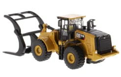 CAT Caterpillar 972M Wheel Loader Log Fork and Operator High Line Series 1/87 HO Scale Diecast Model Diecast Masters 85950