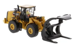 CAT Caterpillar 972M Wheel Loader Log Fork and Operator High Line Series 1/87 HO Scale Diecast Model Diecast Masters 85950