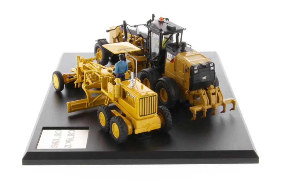 Cat Caterpillar No 12 Motor Grader Circa 1939-1959 Cat Caterpillar 12M3 Motor Grader Current Operators Evolution Series Set 2 pieces 1/50 Diecast Models Diecast Masters 85560